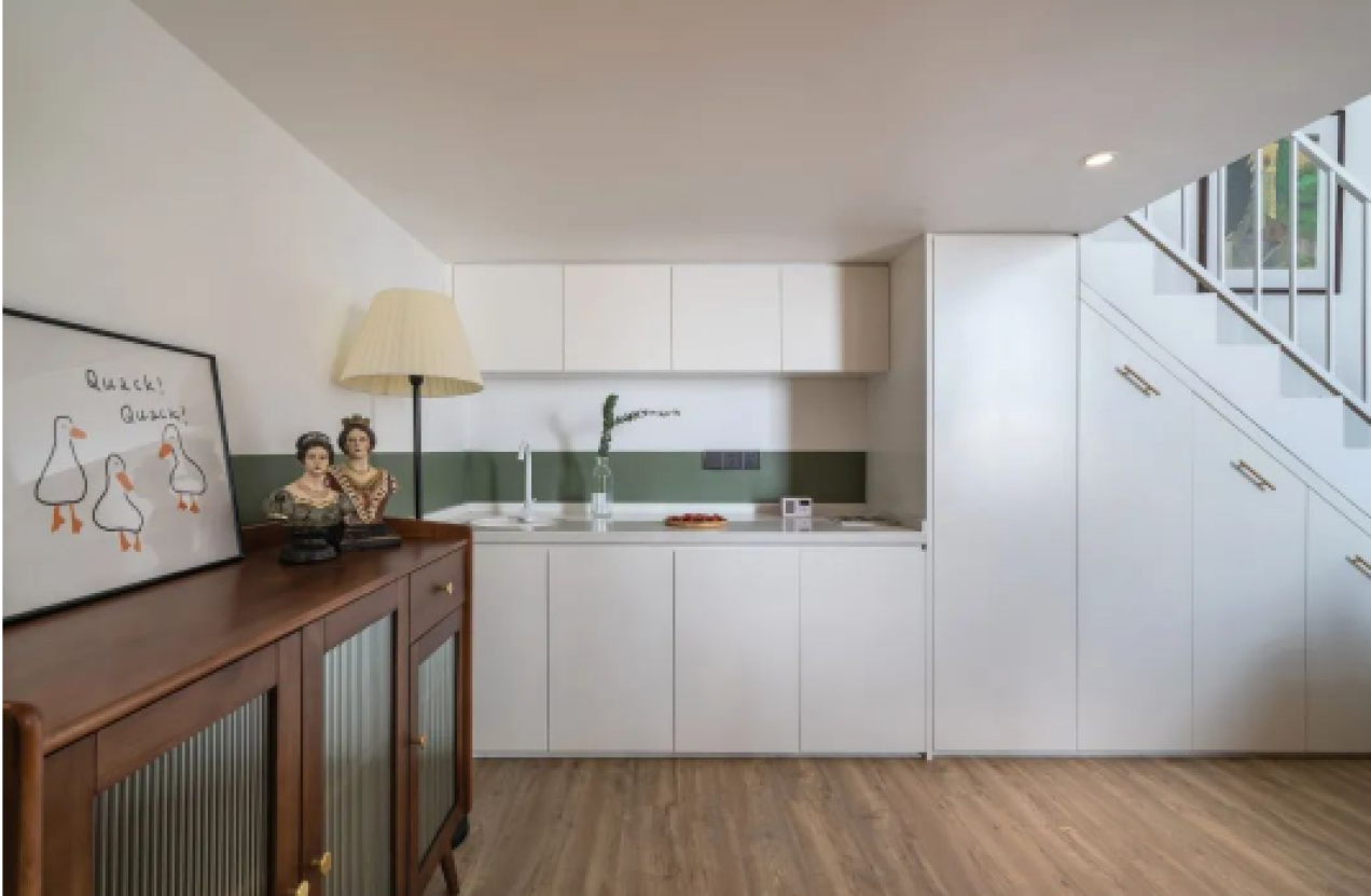 尚層空間丨76㎡公寓，茶色+綠色，精致復古，小閣樓超nice